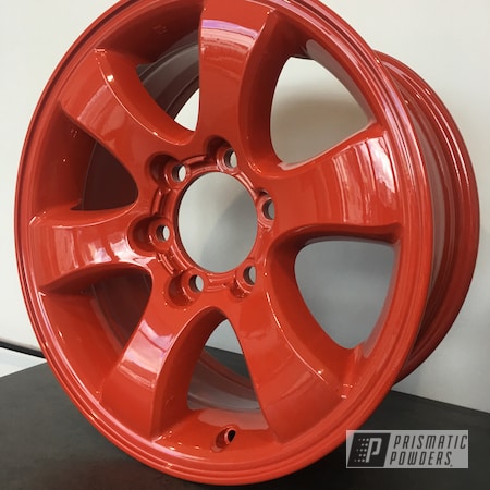 Powder Coating: Toyota,Very Red PSS-4971,Clear Vision PPS-2974,17" Wheels,Automotive,Wheels