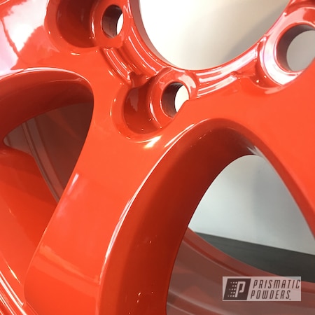 Powder Coating: Toyota,Very Red PSS-4971,Clear Vision PPS-2974,17" Wheels,Automotive,Wheels