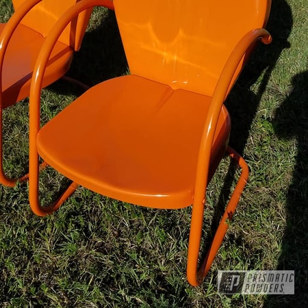 Powder Coating: RAL 2010 Signal Orange,Patio Furniture,Chairs,Vintage Lawn Chairs