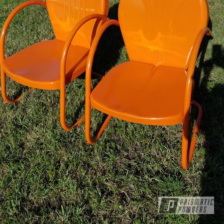 Powder Coating: RAL 2010 Signal Orange,Patio Furniture,Chairs,Vintage Lawn Chairs