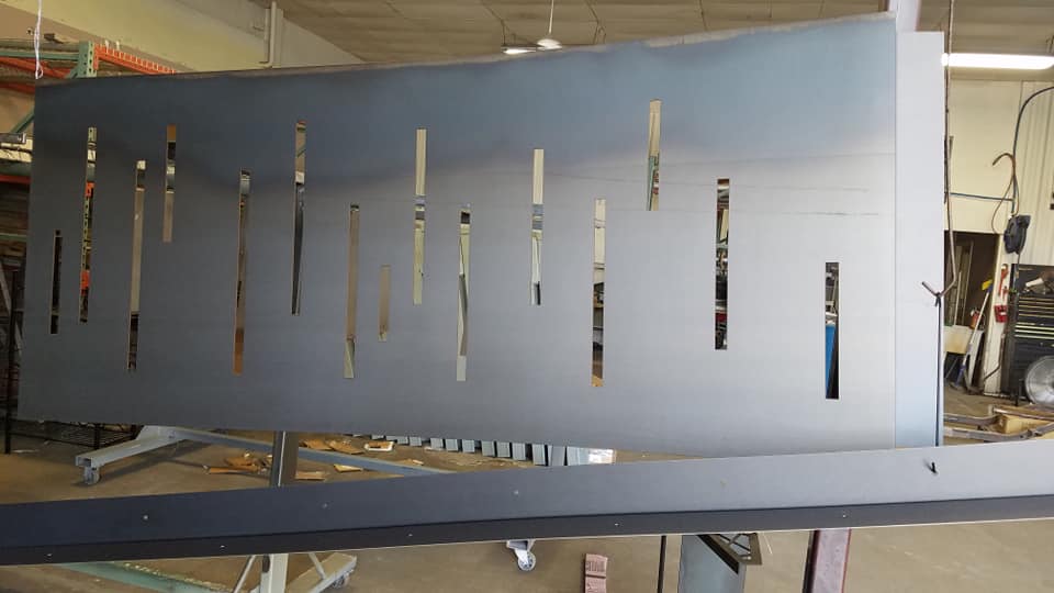 Powder Panel Signs Custom Metal Sign with Casper Clear | Prismatic Powders