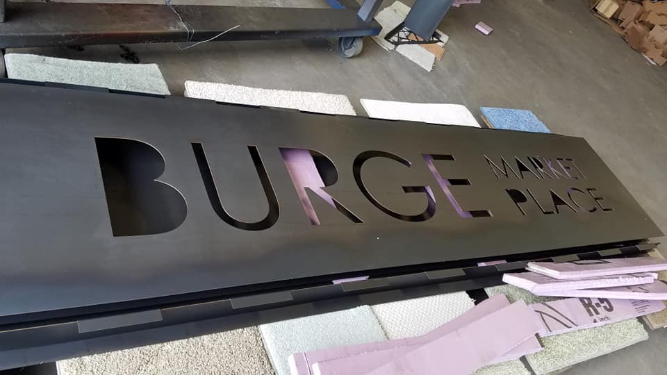 Custom Metal Sign with Casper Clear | Prismatic Powders