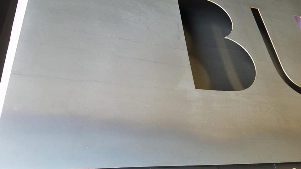 Custom Metal Sign with Casper Clear | Prismatic Powders