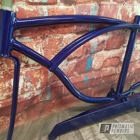 Powder Coating: Vintage Schwinn,Illusion Royal PMS-6925,Bicycles,Clear Vision PPS-2974,Bicycle Frame