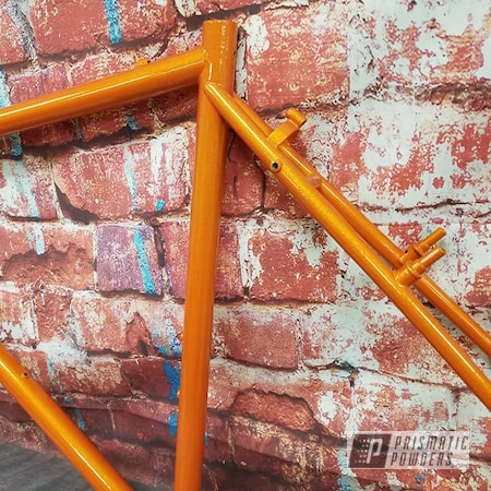 Powder Coating: Bicycles,Clear Vision PPS-2974,Bike Frame,Illusion Orange PMS-4620
