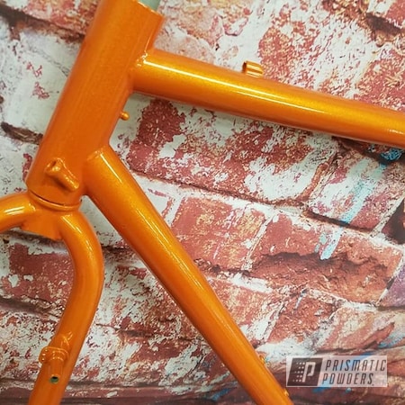 Powder Coating: Bicycles,Clear Vision PPS-2974,Bike Frame,Illusion Orange PMS-4620