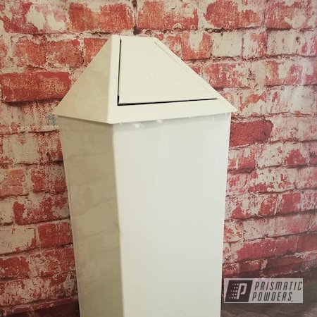 Powder Coating: Gloss White PSS-5690,Miscellaneous,Trash Can,Vintage