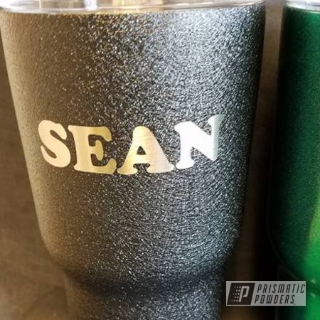 Powder Coating: Textured,NFL,Splatter Black PWS-4344,RAL 3002 Carmine Red,Miscellaneous,Custom 2 Coats,Pittsburgh Packers Theme,Custom Cup,Textured Finish,Football