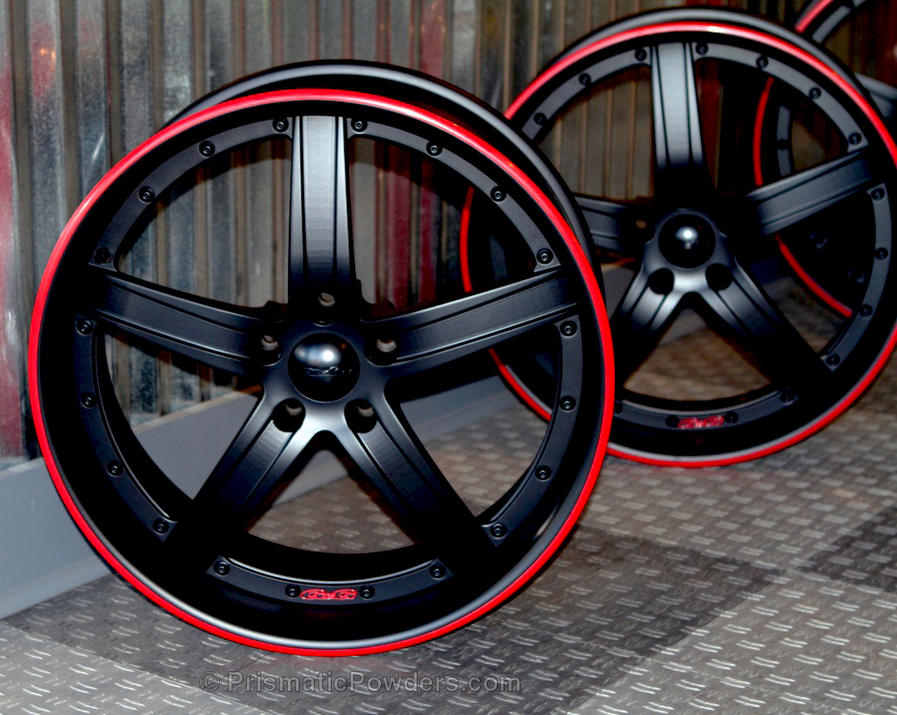 Silk Satin Black and Passion Red | Gallery Project | Prismatic Powders