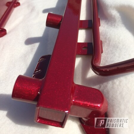 Powder Coating: Nissan,RB Fuel Rail,Illusion Cherry PMB-6905,Clear Vision PPS-2974,Automotive