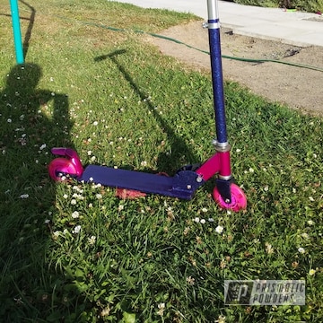Powder Coated Pink And Purple Kids Scooter