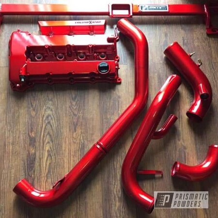 Powder Coating: Auto Parts,Valve Cover,Very Red PSS-4971,Automotive