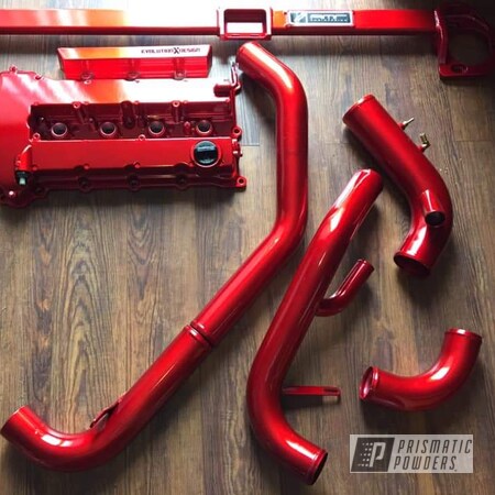 Powder Coating: Auto Parts,Valve Cover,Very Red PSS-4971,Automotive