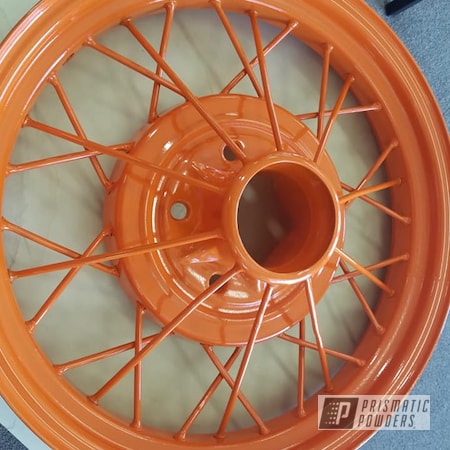 Powder Coating: Model A Wheels,RAL 2010 Signal Orange,15" Steel Wheels,Model A,Automotive,Wheels