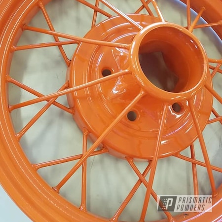 Powder Coating: Model A Wheels,RAL 2010 Signal Orange,15" Steel Wheels,Model A,Automotive,Wheels