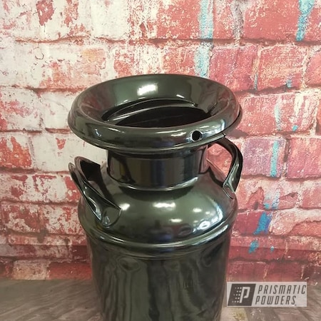 Powder Coating: Ink Black PSS-0106,Vintage Cream Can,Milk Can,Antiques