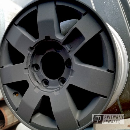Powder Coating: Black Cast PCS-4721,Custom Powder Coating,Automotive,H3 Wheels,Wheels