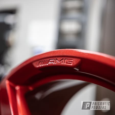 Powder Coating: AMG,19" Wheels,Rancher Red PPB-6415,powder coating,Mercedes Benz,19",Miscellaneous,Red,Automotive,AMG 19x9.5,powder coated,Wheels