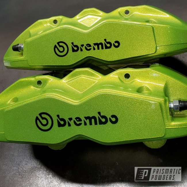 Green Brembo Brake Calipers