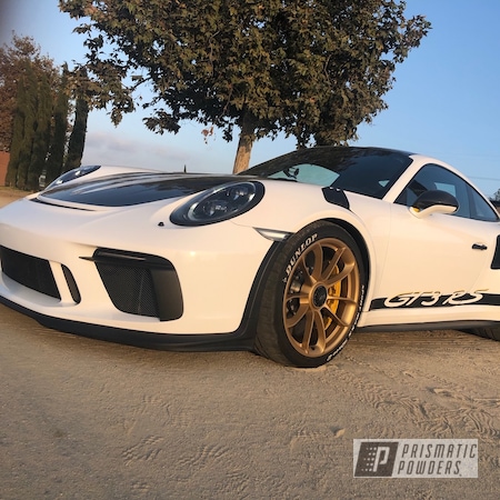 Powder Coating: Porsche Wheels,Porsche,Automotive,Satin Poly Gold PMB-6487,Porsche 911,Wheels
