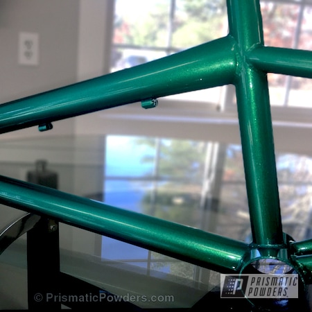 Powder Coating: Custom Powder Coated Bike Frame,Pit Bike,Bicycles,Illusion Tropical Fusion PMB-6919,Clear Vision PPS-2974