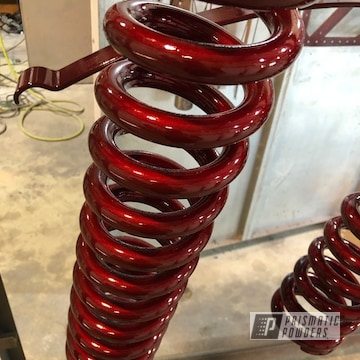 Powder Coated Red Auto Parts