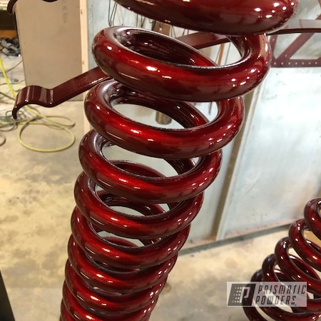Powder Coating: Wizard Red PPS-4690,Gold Smith EMB-2573,Automotive,Custom Auto Parts