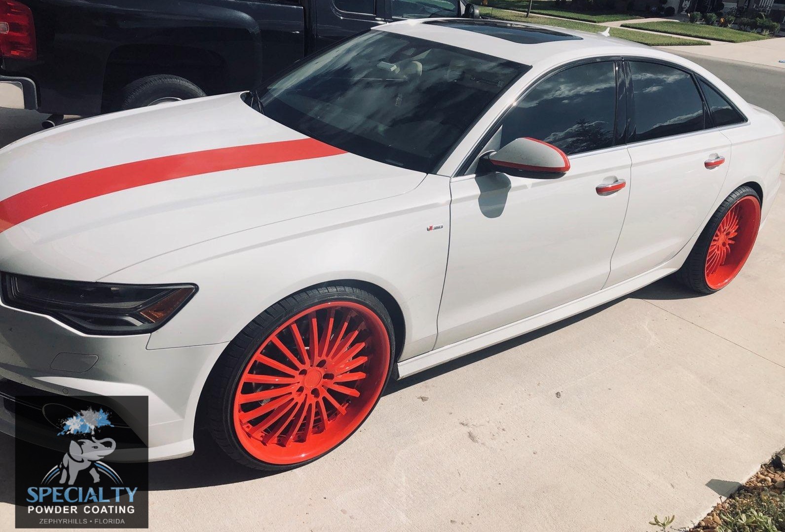 Powder Coated Raptor Red Rims Powder Coated Racer Red Wheels | Prismatic Powders
