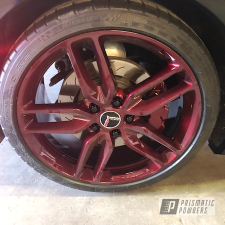 Powder Coating: Wheels,Automotive,Clear Vision PPS-2974,20",Illusion Cherry PMB-6905,20” Wheels