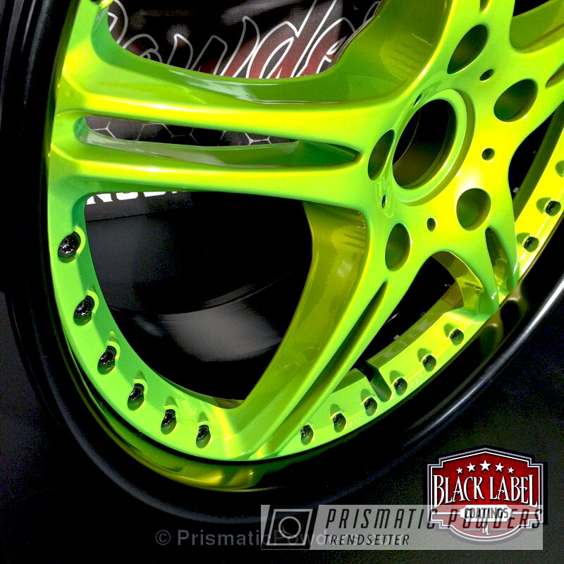 GLOWING YELLOW Powder Coating Color PPB4759 Prismatic Powders