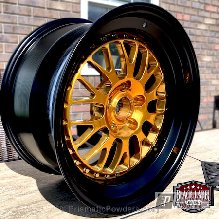 Powder Coating: Transparent Gold PPS-5139,CCW Two Piece Wheels,Two Toned,Custom Powder Coated Wheels,Wheels,Two Tone