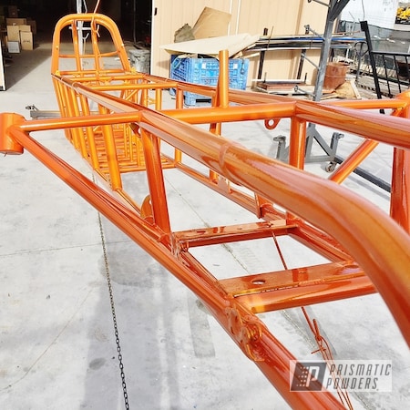 Powder Coating: Illusion Orange,chassis,Race Car Chassis,Clear Vision PPS-2974,Automotive,Illusion Orange PMS-4620