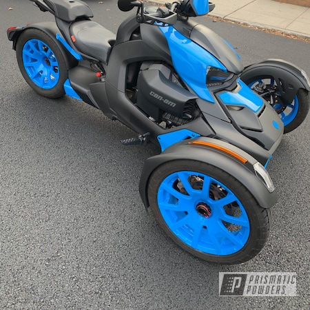 Powder Coating: Trike,Motorcycles,Playboy Blue PSS-1715,Can-am,Automotive,Can-Am Spyder