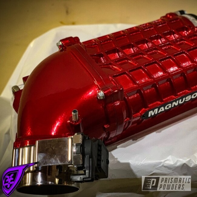 Powder Coated Red Magnuson Dodge Supercharger