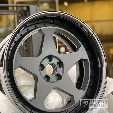 Powder Coating: Ink Black PSS-0106,Matte Finish,18” Wheels,Clear Vision PPS-2974,Casper Clear PPS-4005,18",Automotive,Wheels
