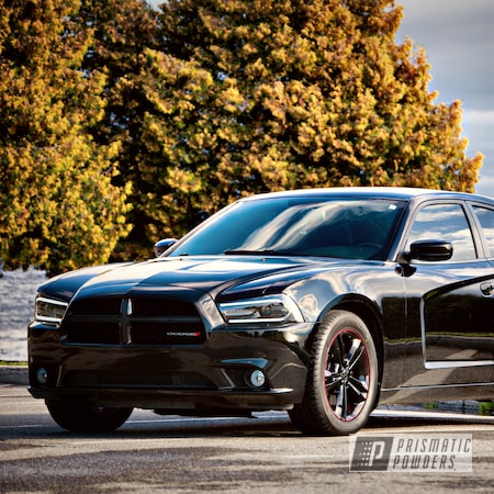 Powder Coating: Charger,19’s,Dodge,19",Illusion Cherry PMB-6905,Clear Vision PPS-2974,Automotive,GLOSS BLACK USS-2603,Wheels