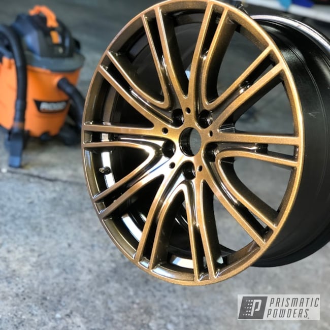 Powder Coated Orangish Bronze Custom Wheels