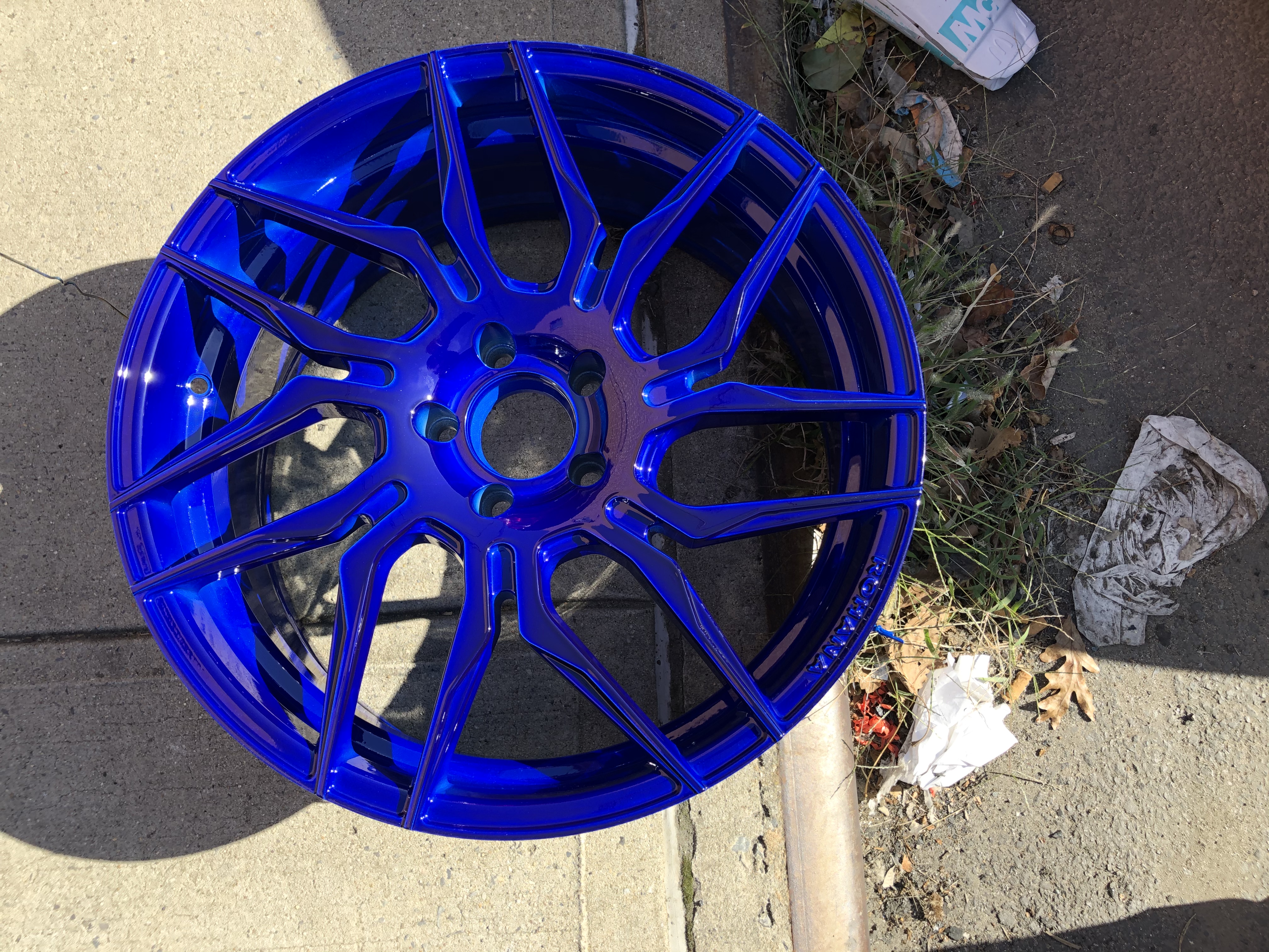 Powder Blue Rims Custom Wheels coated with LP Blue and Illusion Blueberry | Prismatic ...