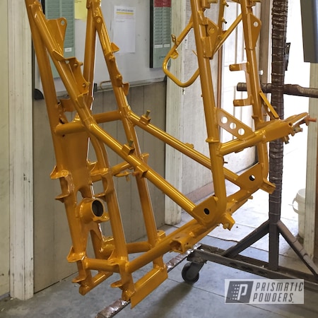 Powder Coating: Custom,Custom Frame,hmc,Royal Gold PMB-5742,ATV,ATV Frame,Powder Coated ATV Frame
