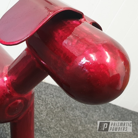 Powder Coating: Metal Art,Miscellaneous,Dog,Soft Red Candy PPS-2888,Art