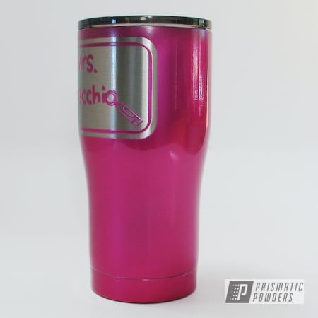 Powder Coating: Tumbler,Illusion Pink PMB-10046,Custom Tumbler Cup,20oz Tumbler,Clear Vision PPS-2974,HOGG