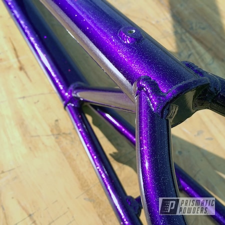 Powder Coating: Illusion Purple PSB-4629,Bicycles,Baby Rockstar Sparkle PPB-6627,RANS Bikes,Custom Powder Coated Bike Frame
