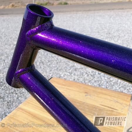 Powder Coating: Custom Powder Coated Bike Frame,RANS Bikes,Bicycles,Illusion Purple PSB-4629,Baby Rockstar Sparkle PPB-6627
