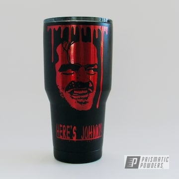 Powder Coated Black And Red Ozark Trail Tumbler Cup
