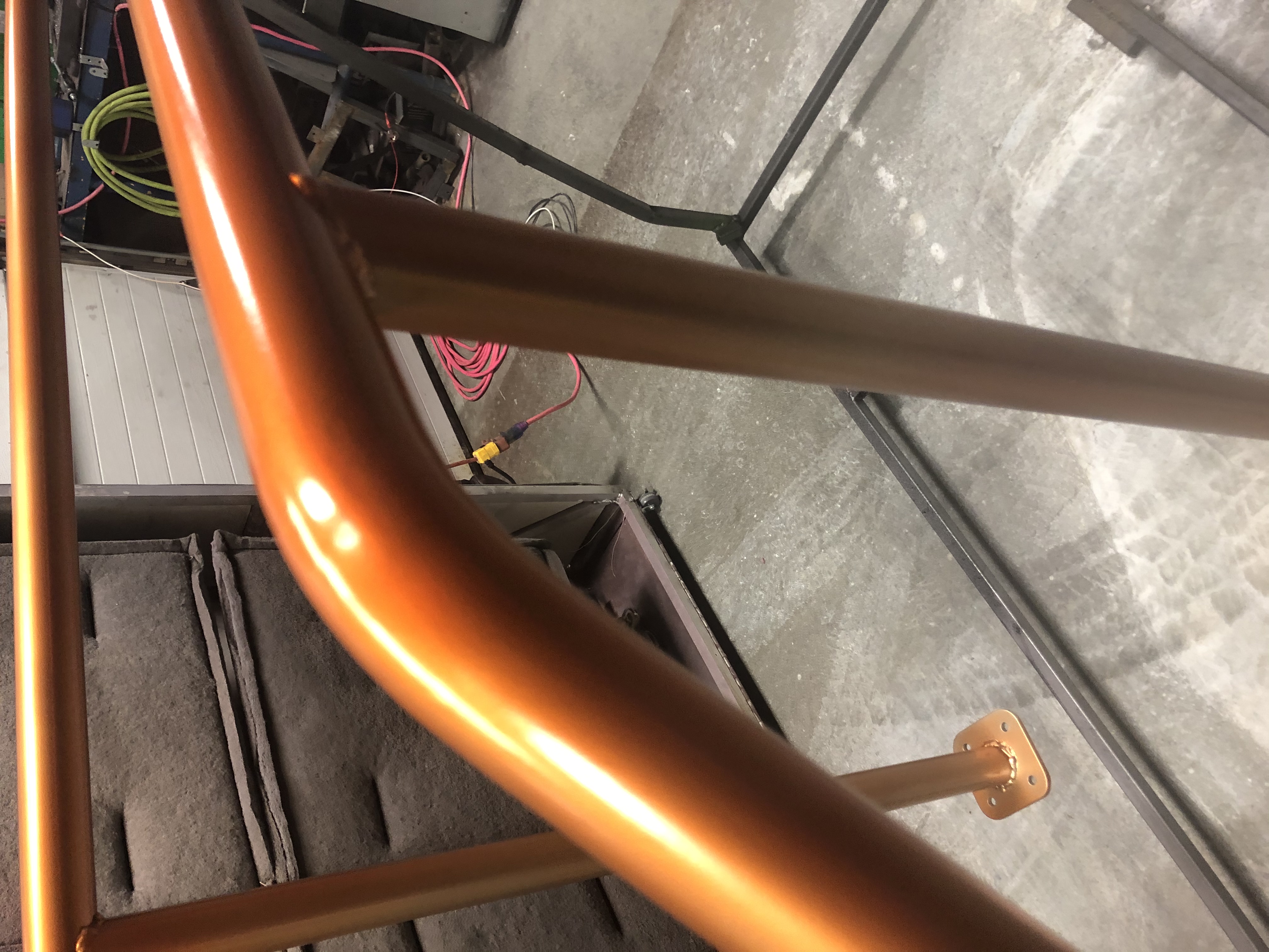 Hand Railing finished with Cashmere Copper and Super Chrome | Prismatic ...
