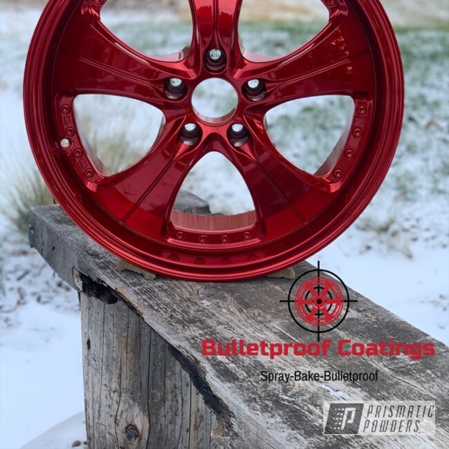 Powder Coated Red Volkswagen Wheels