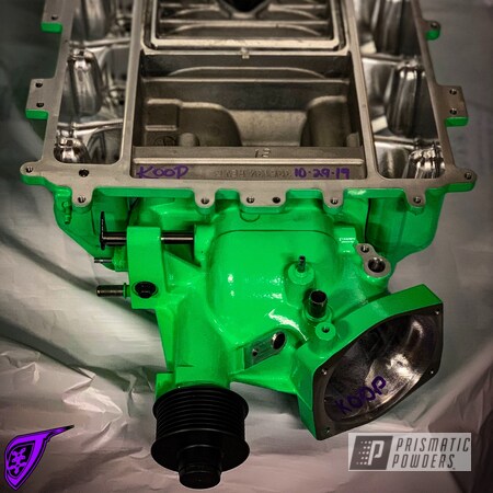Powder Coating: Automotive,Neon Green PSS-1221,Supercharger