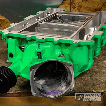 Powder Coating: Supercharger,Neon Green PSS-1221,Automotive