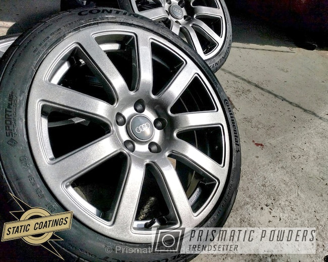 Powder Coating: Clear Vision PPS-2974,Victory Silver PMB-5274,Automotive,Wheels,Audi Wheels