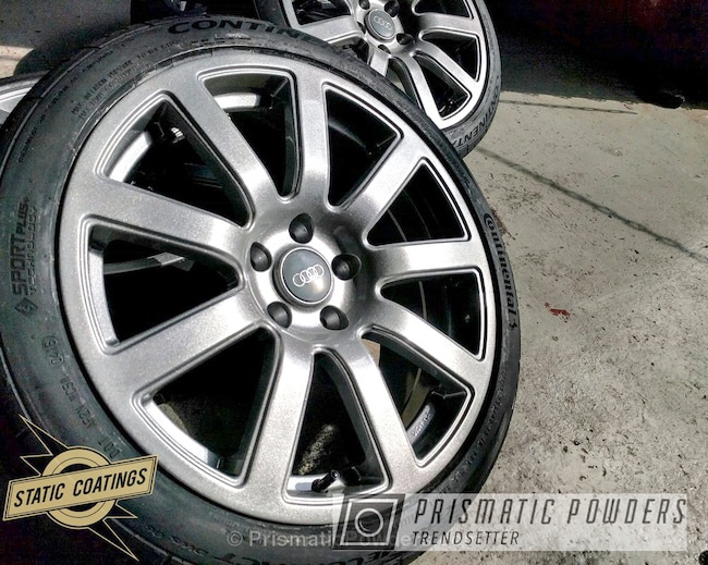 Powder Coating: Wheels,Automotive,Audi Wheels,Clear Vision PPS-2974,Victory Silver PMB-5274